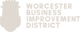 Worcester Business Improvement District white logo