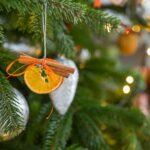 Christmas tree with an orange in it