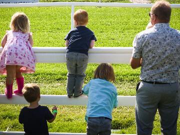 Children at the racecourse