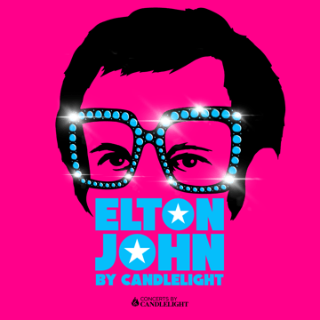 Elton john glasses on bright pink background